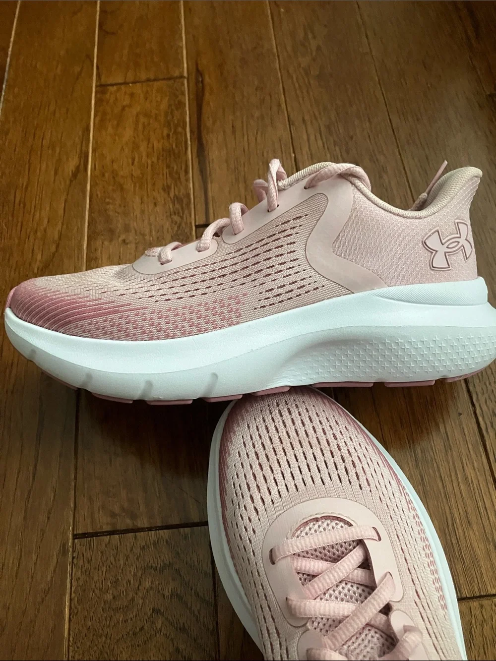 Under Armour Pink Breathable Knit Running Shoes